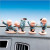 Car Decoration Resin Crafts Set Kung Fu Four Little Monks