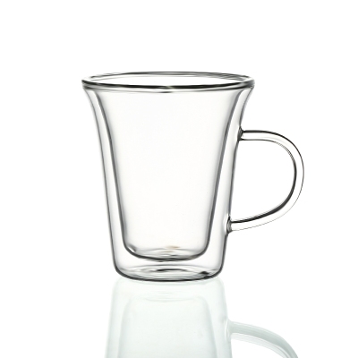 S56 double green tea cup glass
