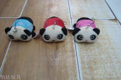 New panda plush pendant phone pendant key pendant wedding throwing opening gift