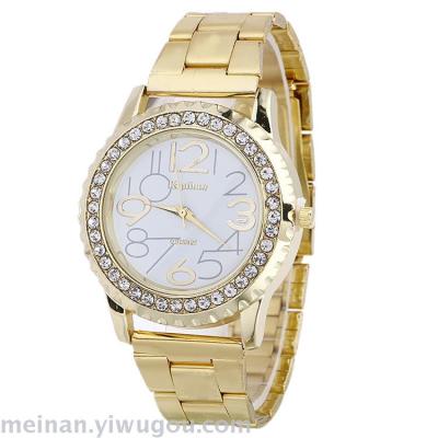 Speed ​​Sale Hot Diamond Diamonds Large Dial Alloy Steel Watch Set