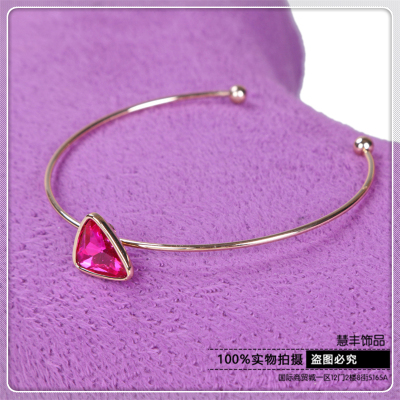Simple fashion personality gift crystal element inlay buckle bracelet