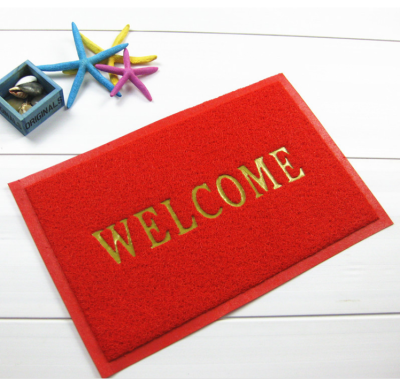 PVC brushed / bead WELCOME door mat (can be customized national language))