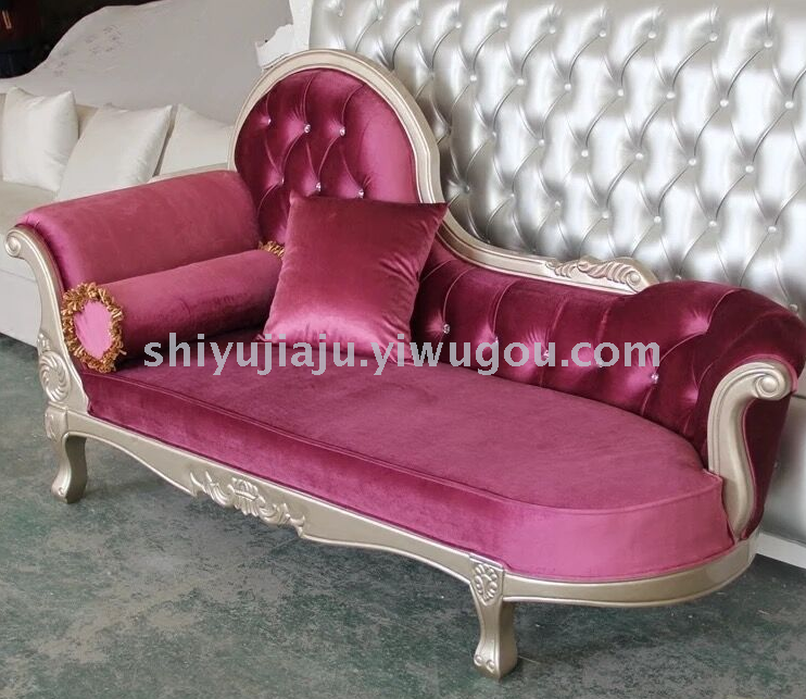 义乌外贸欧式实木贵妃椅古典贵妃躺椅国外婚礼新娘沙发