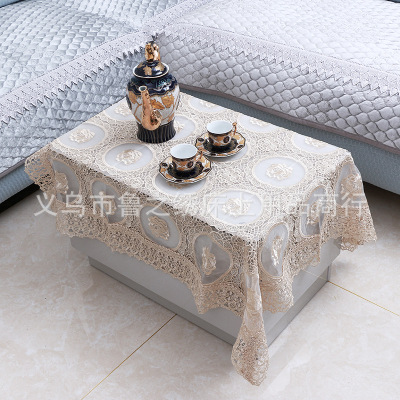 Products in Stock New Pastoral Fabric Rectangular Dining Table Lace Tablecloth Tablecloth