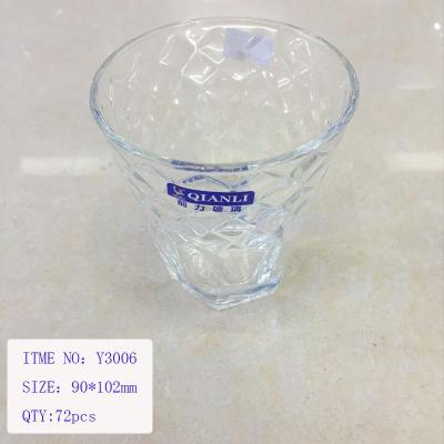 Front Force Transparent Glass Hexagonal Meal Cup Y3006 Water Cup Milk Cup Drink Cup