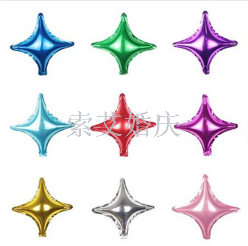 喜庆装饰的字母 四角星铝膜气球