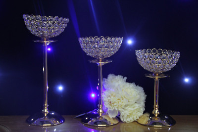 European-style crystal wedding candlestick three-piece wedding candlestick.