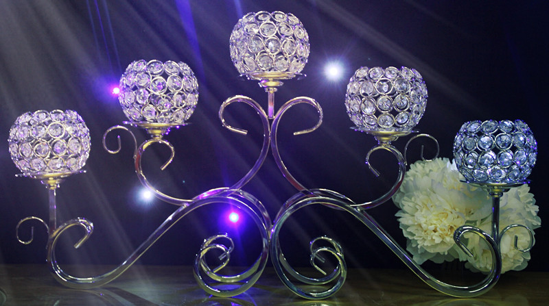 高档欧式五头烛台酒店会所婚礼家居装饰品婚庆烛台