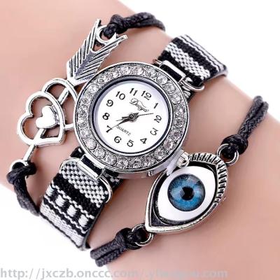 Europe and the United States burst knitting national wind hand chain table arrows piercing eye pendant female table