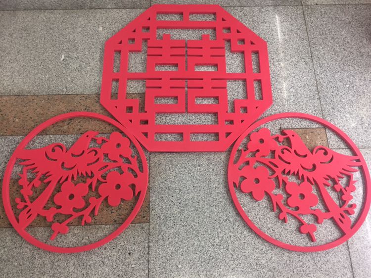 婚庆道具 婚庆装饰挂件六边双喜 喜上眉梢