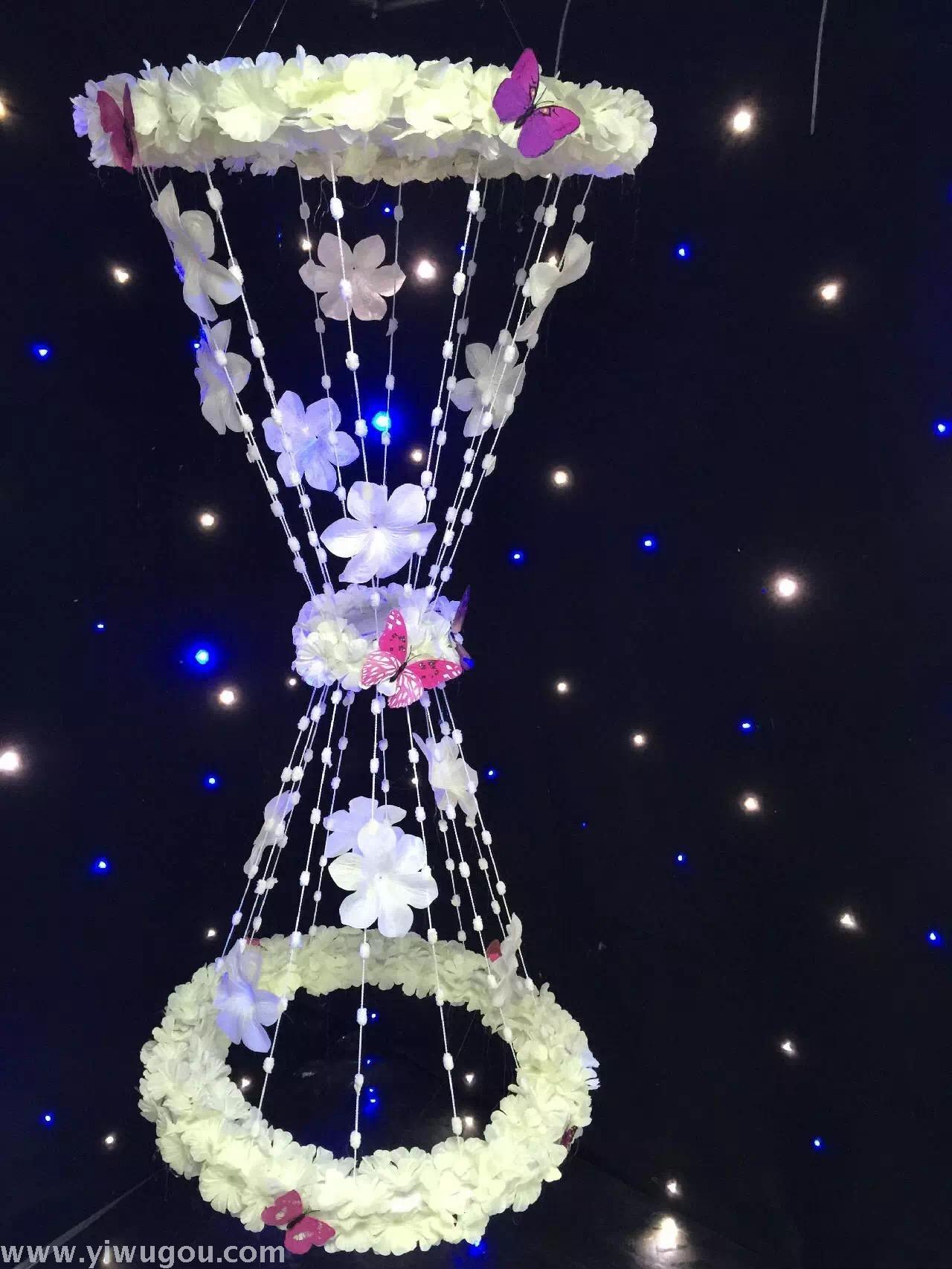 双层花蝴蝶婚庆装饰朱帘 婚庆装饰道具