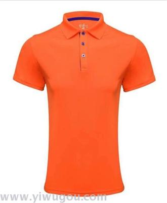 Men's summer short-sleeved T-shirt new solid color button collar collar shirt male cotton Korean POLO shirt