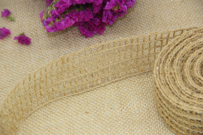 Factory direct sales bride hand holding flowers decoration Christmas wedding decoration ribbon imitation linen ribbon