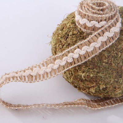 1.5 cm cotton and linen lace decorative materials woven hand DIY hemp rope
