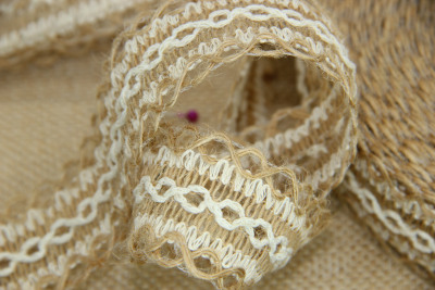 DIY handmade Christmas wedding craft decoration wide linen belt hemp rope hemp side band sideband