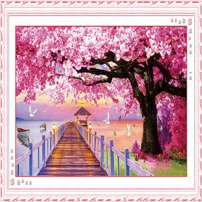 Cherry blossom tree [love harbour] new 5d cross - embroidered diamond decoration.