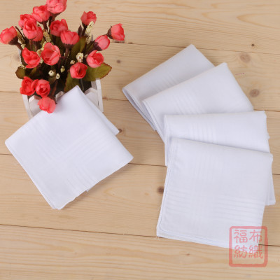 40cm Pure Cotton Satin Handkerchief Pure White Square Handkerchief Handkerchief Children's Saliva Towel Customizable Factory Direct Sales