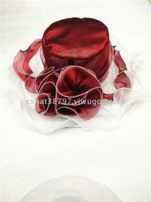 New high-quality mesh hat holiday beach sun hat fashion flower hat large lace hat