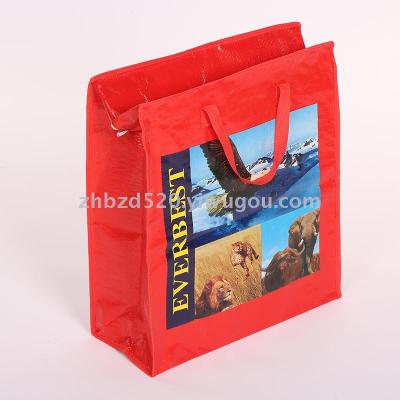 Factory direct animal pattern color printing PP woven bag duffel bag woven bag snakeskin advertising bag
