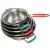 Stainless steel rice sieve set with 6 - piece eardrum rice basket Household dish gift set