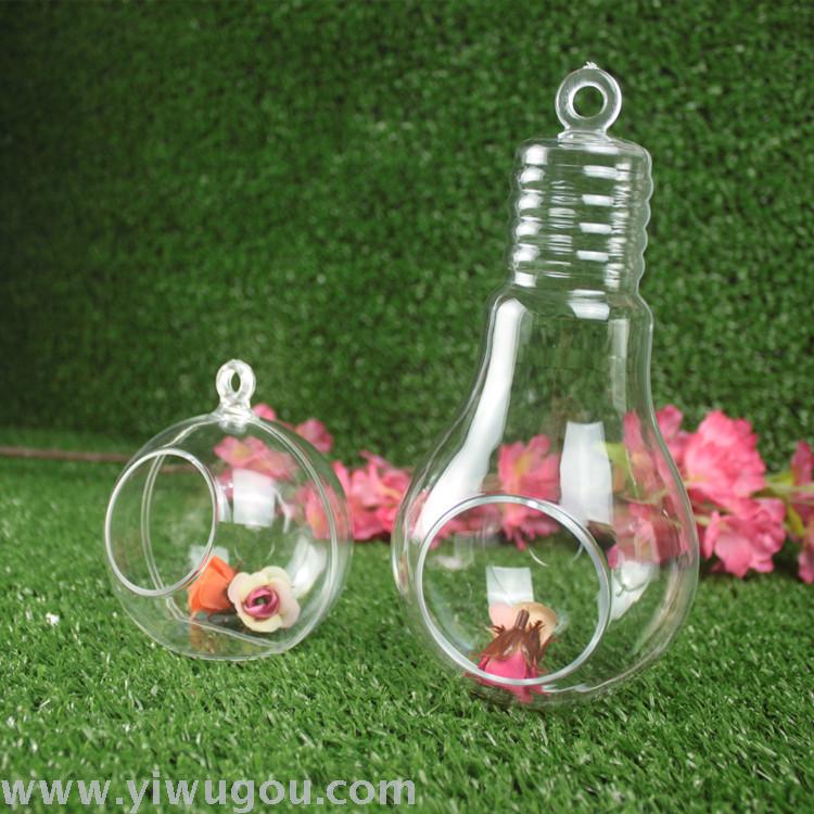 婚庆道具 塑料圆形透明球 婚庆舞台橱窗装饰道具亚克力灯泡吊球