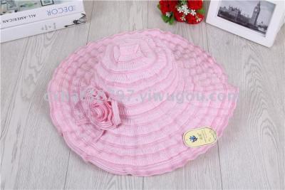 New plain canvas hat simple flower hat folding fisherman hat