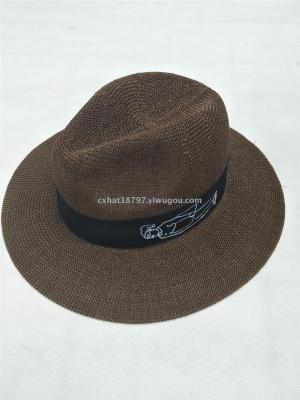 Panama hat of knitting small top hat of new style goes together with hat in summer and autumn