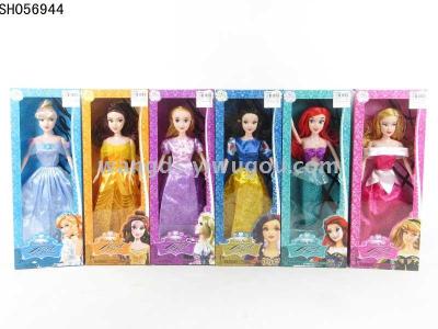 High-end boxed 11.5-inch real Disney six princess Barbie six mixed