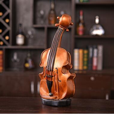 Retro European style violin save money pot creative home soft decorative resin craft gift ornaments