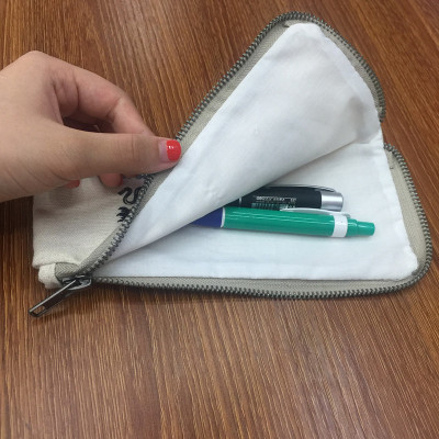 Printing personalized zipper pen bag with lining for students