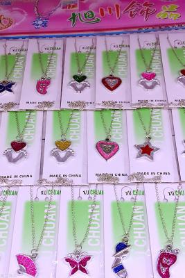 Xuchuan children's jewelry toy necklace, gold powder pendant series - girls love