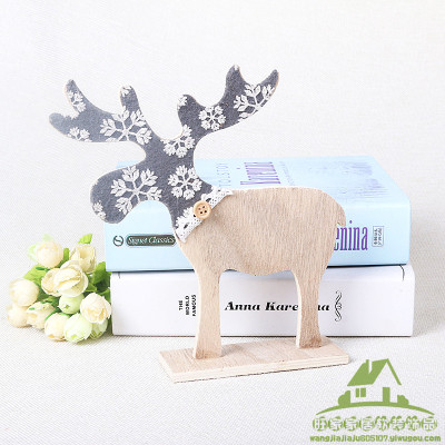 Christmas Series Christmas Decorations Creative Wooden Christmas Deer Creative Ornaments Wooden Decorations