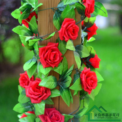 Decoration rattan wedding decoration simulation rose vine High grade simulation of artificial flowers simulation rose vine