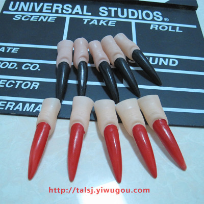 Rubber Witch Nails Black Red Witch Shield WITCH SET