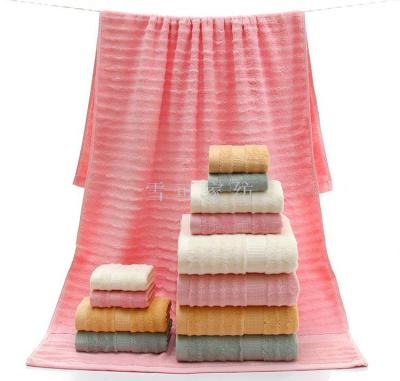 Bamboo fiber towel soft skin wavy gifts towel export towel