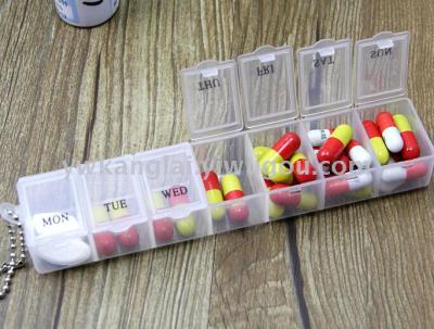 Plastic Medicine Box, 7 Days a Week Portable Medicine Box