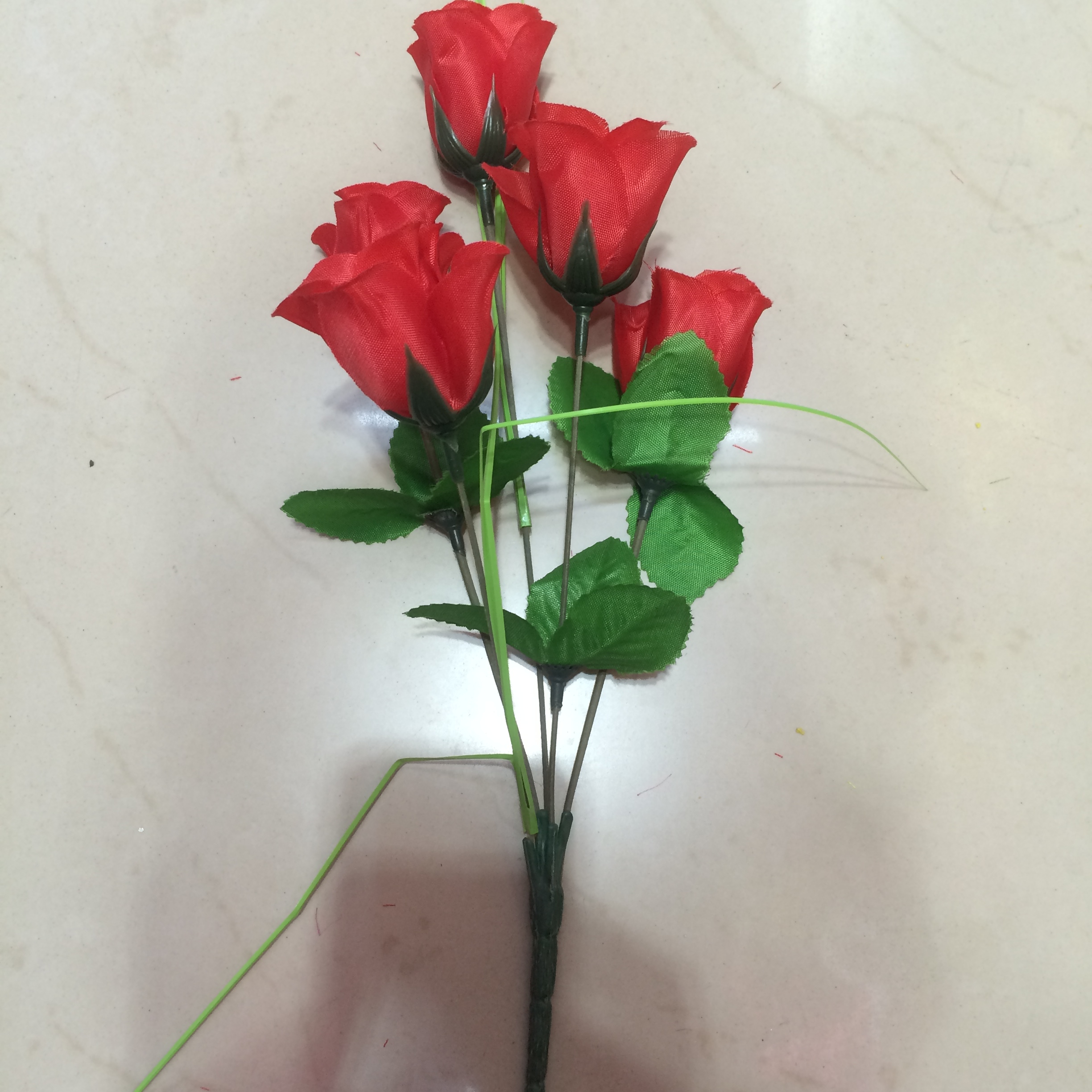 5头大蕾包 孔雀玫 仿真花花春蕾情人节假花装饰花插花把花