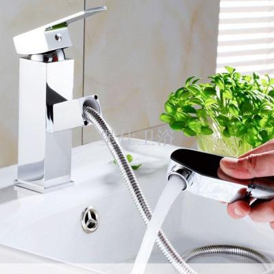 Kitchen pull faucet hot and cold pumping pots leading basin basin faucet