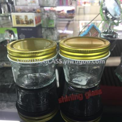 Glass jar with lid caviar seal bottle separation cover