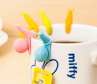 Silica gel snail tea infuser tea bag fixer Korean air tea infuser