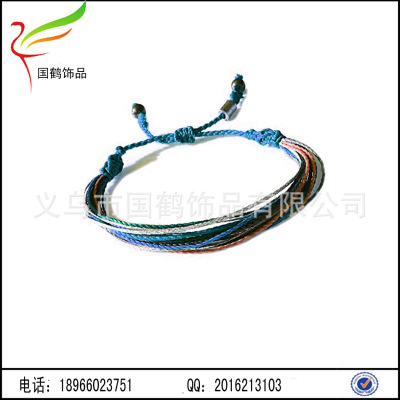 Thai wax bracelet multi - layer braided bracelet