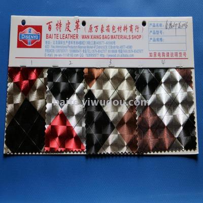 A large supply of metal transfer leather Oxford cloth printed artificial leather for the price of leather.