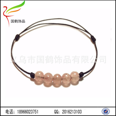 Agate natural stone handmade bracelet simple hand string