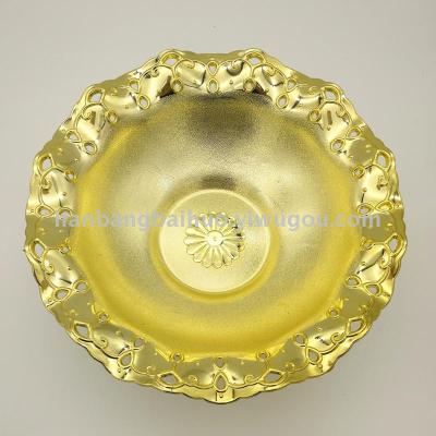 Creative living room fruit plate electroplated high fruit plate plastic plate plate