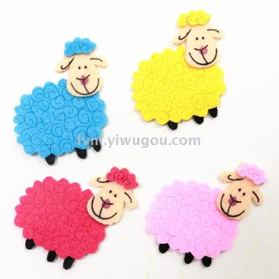 Non - woven kindergarten wall stickers decorative color cute little sheep jewelry accessories