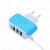3USB candy with line charger luminous charging head Andrews line travel smart charger European and American regulations