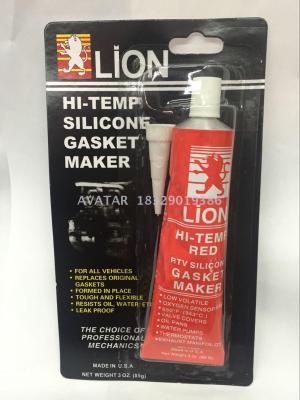 Lion HI-TEMP RTV  Red Silicone Gasket Maker
