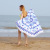 Active Printing Round Beach Towel Women Shawl Microfiber Blanket with Fringe Tassel Factory Direct