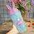 Factory Direct Sales Rabbit Ears Cold Drink Creative Frost Water Bottle Fashion Double Food Grade Plastic Ice Cup Cup