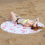 Active Printing Crane Round Beach Towel Microfiber Blanket with Tassel Yoga Mat